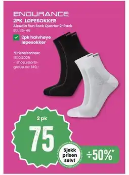 Sport Outlet 2PK LØPESOKKER, NOK 75 tilbud