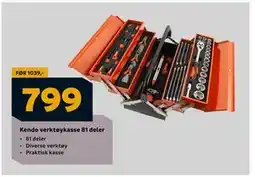 Megaflis Kendo verktøykasse 81 deler, NOK 799 tilbud