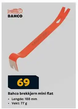 Megaflis Bahco brekkjern mini flat, NOK 69 tilbud