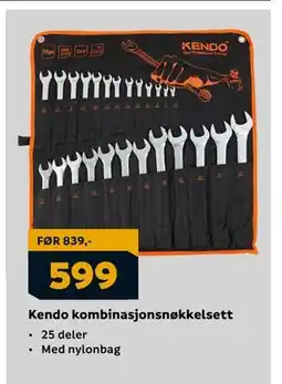 Megaflis Kendo kombinasjonsnøkkelsett, NOK 599 tilbud
