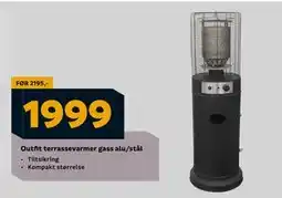 Megaflis Outfit terrassevarmer gass alu/stål, NOK 1999 tilbud