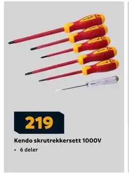 Megaflis Kendo skrutrekkersett 1000V, NOK 219 tilbud