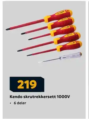 Megaflis Kendo skrutrekkersett 1000V, NOK 219 tilbud
