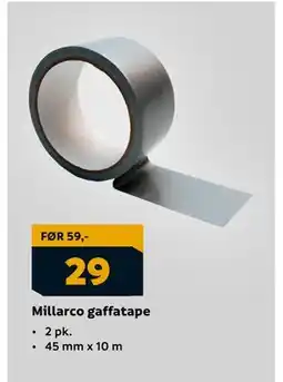 Megaflis Millarco gaffatape, NOK 29 tilbud