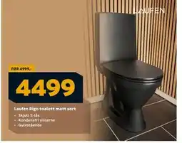 Megaflis Laufen Rigo toalett matt sort, NOK 4499 tilbud