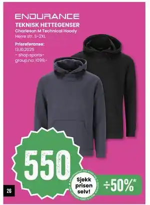 Sport Outlet TEKNISK HETTEGENSER, NOK 550 tilbud