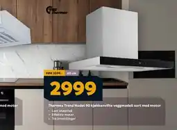 Megaflis Thermex Trend Model 90 kjøkkenvifte veggmodell sort med motor, NOK 2999 tilbud