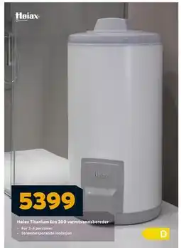 Megaflis Høiax Titanium Eco 200 varmtvannsbereder, NOK 5399 tilbud