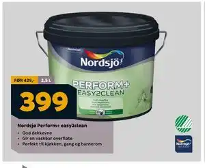 Megaflis Nordsjø Perform+ easy2clean, NOK 399 tilbud