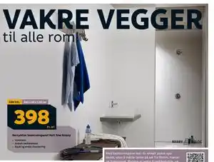 Megaflis BerryAlloc baderomspanel Hvit Snø Glossy, NOK 398 tilbud