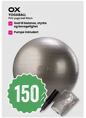 Sport Outlet YOGABALL, NOK 150 tilbud