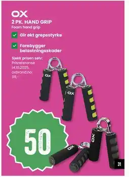 Sport Outlet 2 PK. HAND GRIP, NOK 50 tilbud