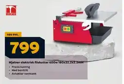 Megaflis Mjølner elektrisk fliskutter 600w 180x22.2x2.2mm, NOK 799 tilbud