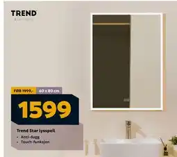 Megaflis Trend Star lysspeil, NOK 1599 tilbud