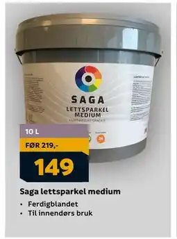 Megaflis Saga lettsparkel medium, NOK 149 tilbud