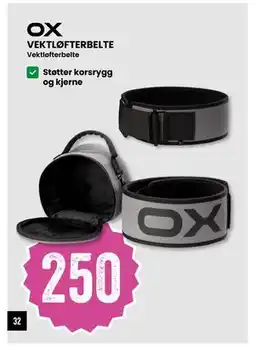 Sport Outlet VEKTLØFTERBELTE, NOK 250 tilbud