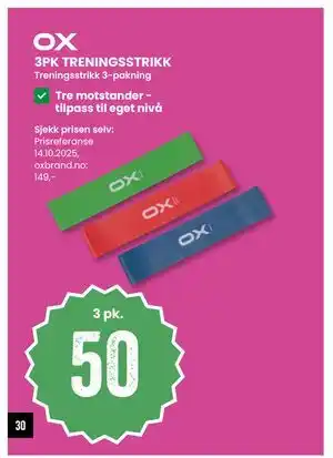 Sport Outlet 3PK TRENINGSSTRIKK, NOK 50 tilbud