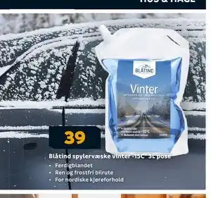Megaflis Blåtind spylervæske vinter -15C° 3L pose, NOK 39 tilbud