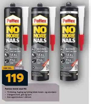 Megaflis Pattex bond seal fill, NOK 119 tilbud