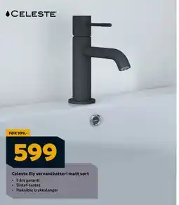 Megaflis Celeste Ely servantbatteri matt sort, NOK 599 tilbud