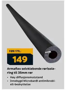 Megaflis Armaflex selvklebende rørisolering til 35mm rør, NOK 149 tilbud