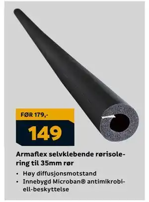 Megaflis Armaflex selvklebende rørisolering til 35mm rør, NOK 149 tilbud