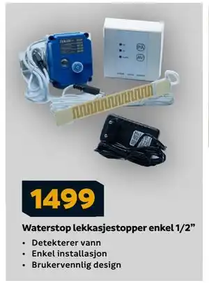 Megaflis Waterstop lekkasjestopper enkel 1/2”, NOK 1499 tilbud
