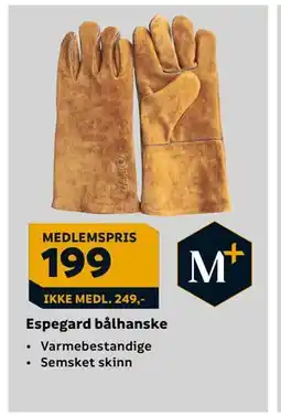 Megaflis Espegard bålhanske, NOK 249, Medlemspris tilbud