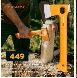 Megaflis Fiskars X-series x13 turøks, NOK 449 tilbud