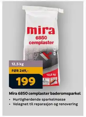 Megaflis Mira 6850 cemplaster baderomsparkel, NOK 199 tilbud