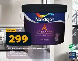 Megaflis Nordsjø Ambiance Smooth Silk veggmaling, NOK 299 tilbud