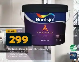 Megaflis Nordsjø Ambiance Smooth Silk veggmaling, NOK 299 tilbud