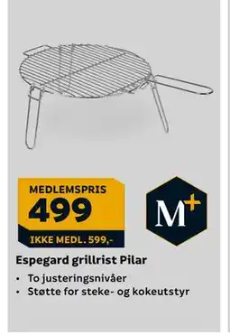 Megaflis Espegard grillrist Pilar, NOK 599, Medlemspris tilbud