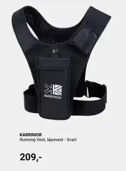 XXL Sport KARRIMOR Running vest, løpevest - svart tilbud
