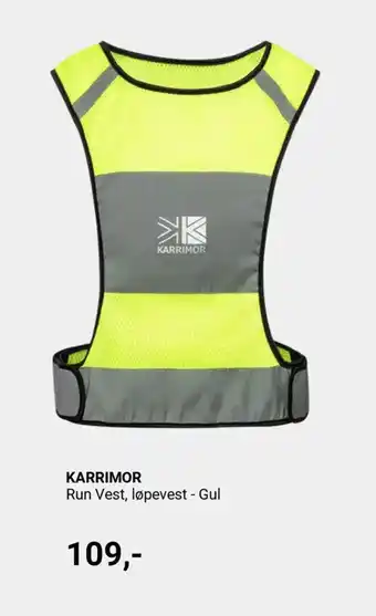 XXL Sport KARRIMOR Run vest, løpevest - gul tilbud