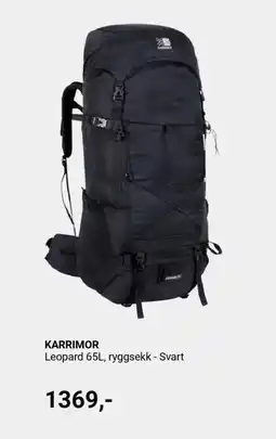 XXL Sport KARRIMOR Leopard 65l, ryggsekk - svart tilbud