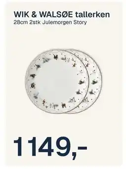 Jernia WIK & WALSØE tallerken, NOK 1149 tilbud