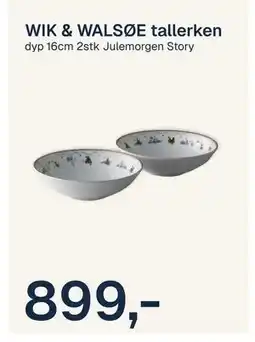 Jernia WIK & WALSØE tallerken, NOK 899 tilbud