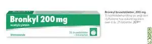 Vitusapotek Bronkyl brusetabletter, 200 mg, NOK 209.9 tilbud