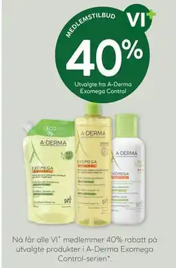 Vitusapotek Utvalgte fra A-Derma Exomega Control tilbud