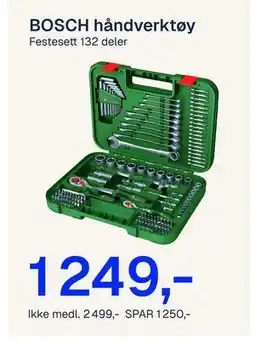 Jernia BOSCH håndverktøy, NOK 2499, Medlemspris tilbud