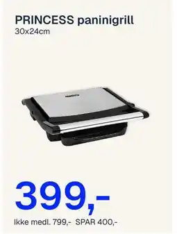 Jernia PRINCESS paninigrill, NOK 799, Medlemspris tilbud