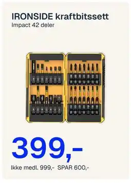 Jernia IRONSIDE kraftbitsse, NOK 999, Medlemspris tilbud