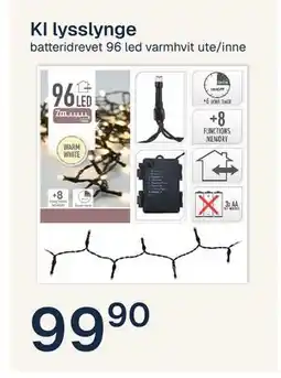 Jernia KI lysslynge, NOK 99.9 tilbud