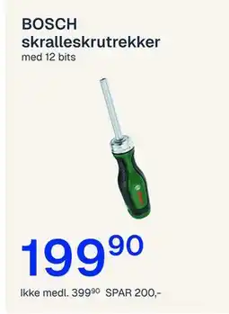 Jernia BOSCH skralleskrutrekke, NOK 399.9, Medlemspris tilbud