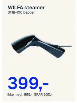 Jernia WILFA steamer, NOK 999, Medlemspris tilbud
