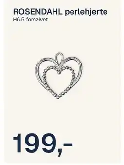 Jernia ROSENDAHL perlehjerte, NOK 199 tilbud
