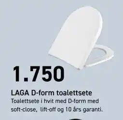 Comfort LAGA D-form toalettsete, NOK 1750 tilbud
