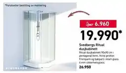 Comfort Svedbergs Ritual dusjkabinett, NOK 19990 tilbud