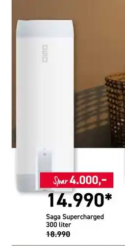 Comfort Saga Supercharged 300 liter, NOK 14990 tilbud